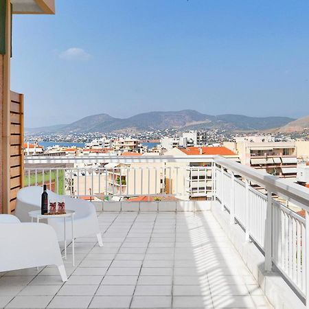 Modern Penthouse Overlooking Halkis Chalkís Exteriör bild